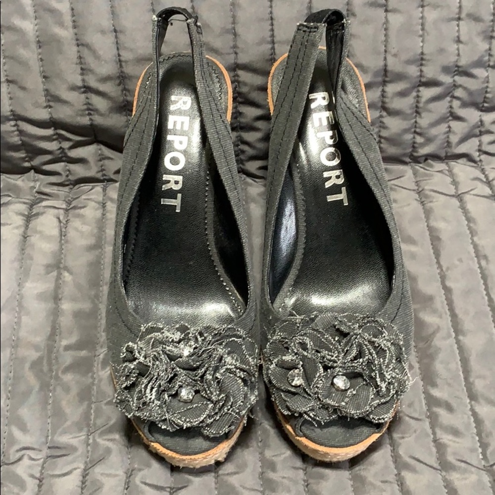 Report Jute Wedge Slingbacks